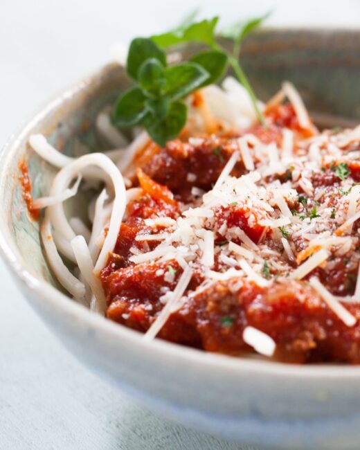 Hearts of Palm Linguini and Legendary Spaghetti Sauce Bowls Recipe