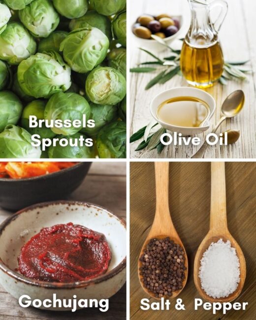 Sauteed Brussel Sprouts Ingredients Collage