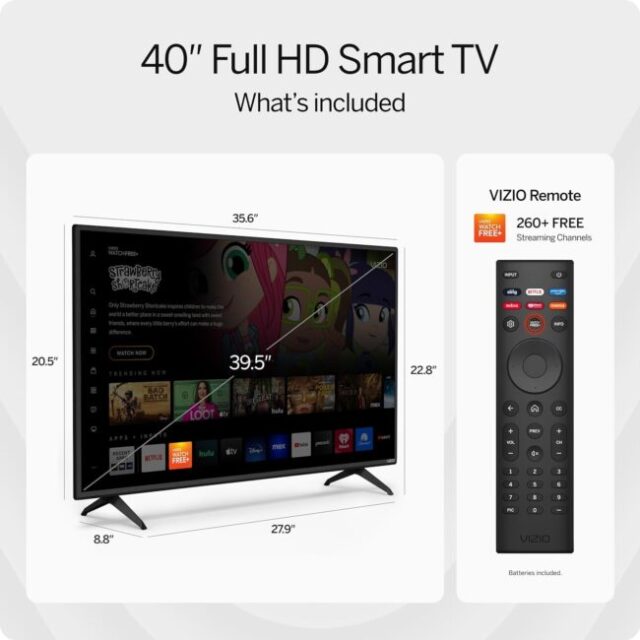 vizio 40 inch tv giveaway with remote